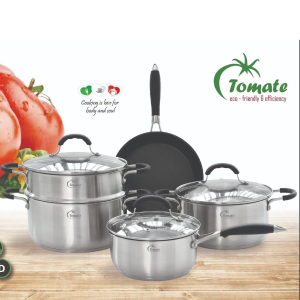 Bộ Nồi Chảo 8 Món Inox 304 Tomate TOM 0708